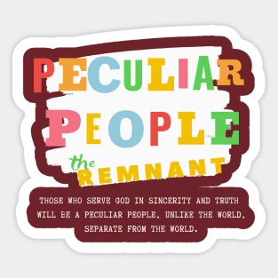 The Remnant - A Peculiar People Sticker